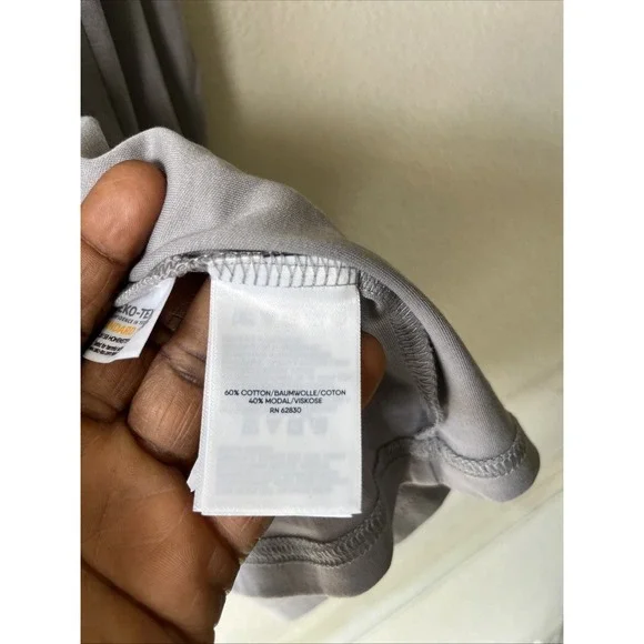 Lands End Open Front Cardigan  Coverup Cotton 3X Gray Long Sleeve Nautical New - Picture 9 of 12